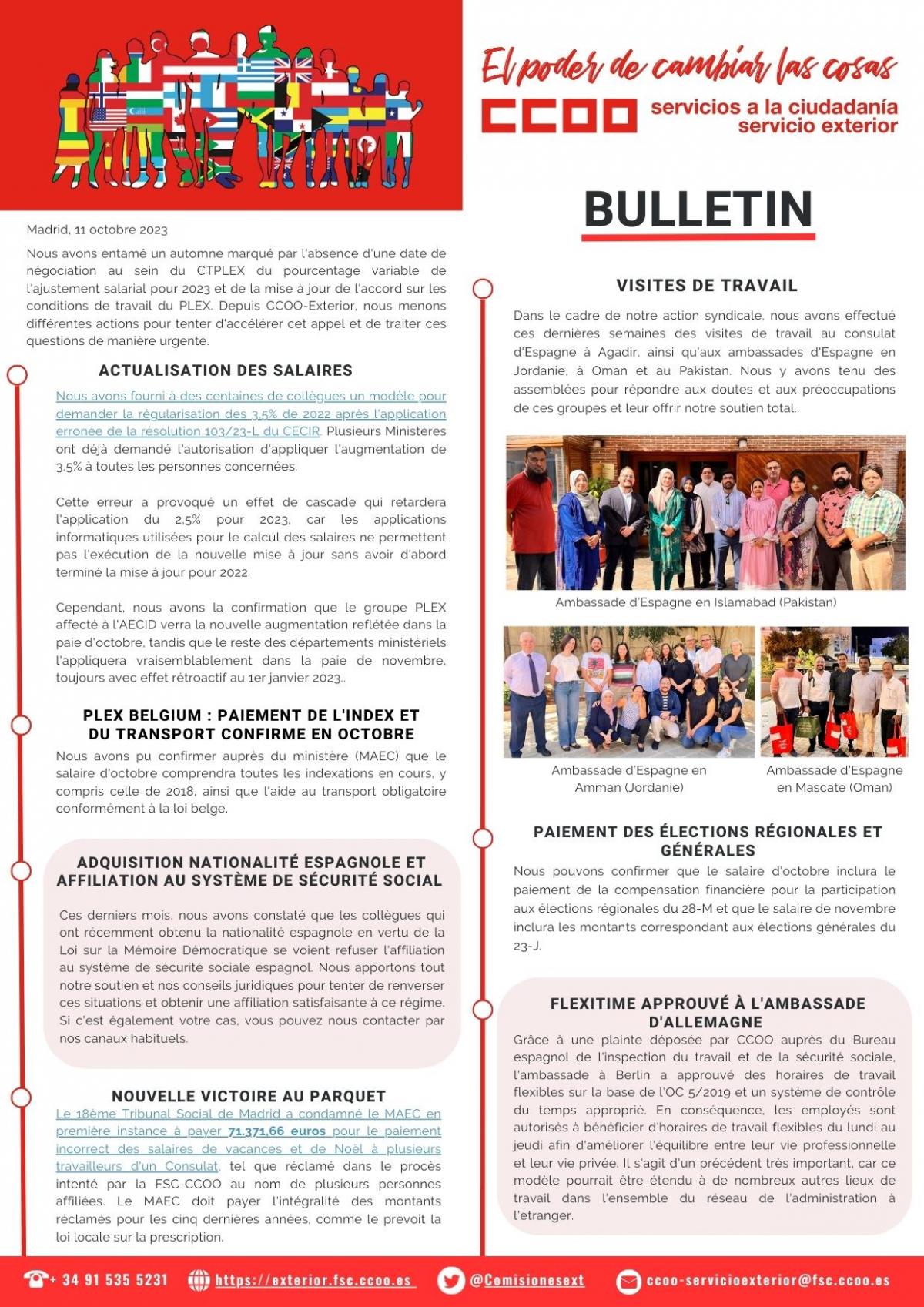 CCOO-Exterior - Bulletin FR - OCT2023