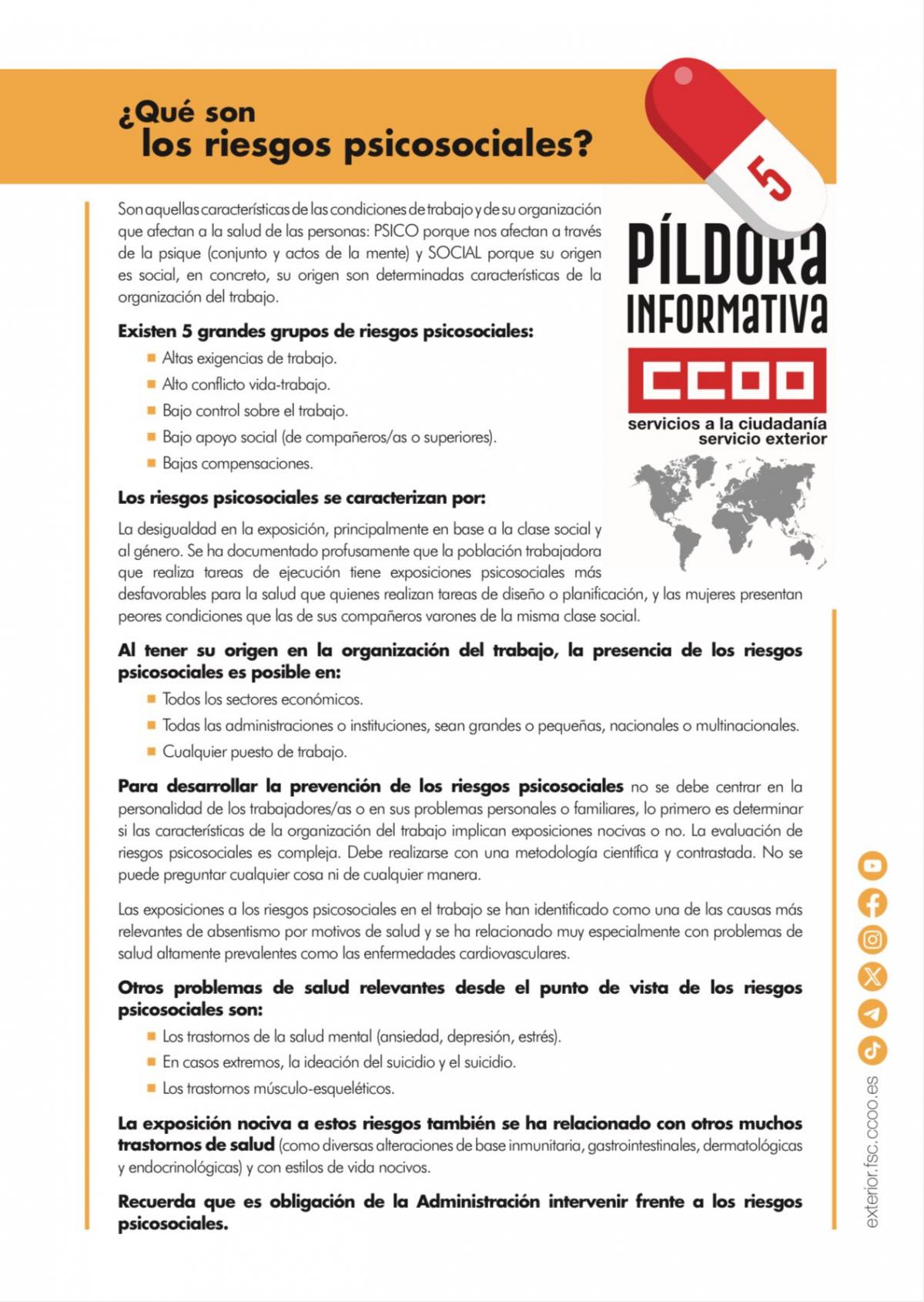 PÍLDORA 5_Salud Laboral - Servicio Exterior (I)